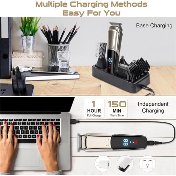 Beard Trimmer for Men, Electric Razor,16 in 1 Beard Face Nose Ear Facial Trimmer - Picture 3 of 8